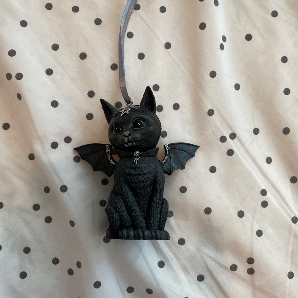 Cute witchy cat ornament